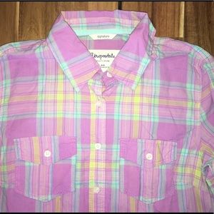 Aeropostale purple button down shirt